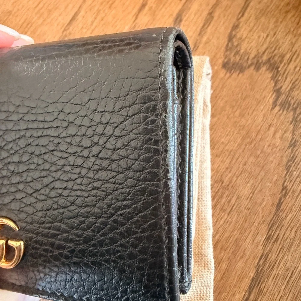 Gucci GG Marmont card case wallet black leather with gold hardware - Picture 4 of 16